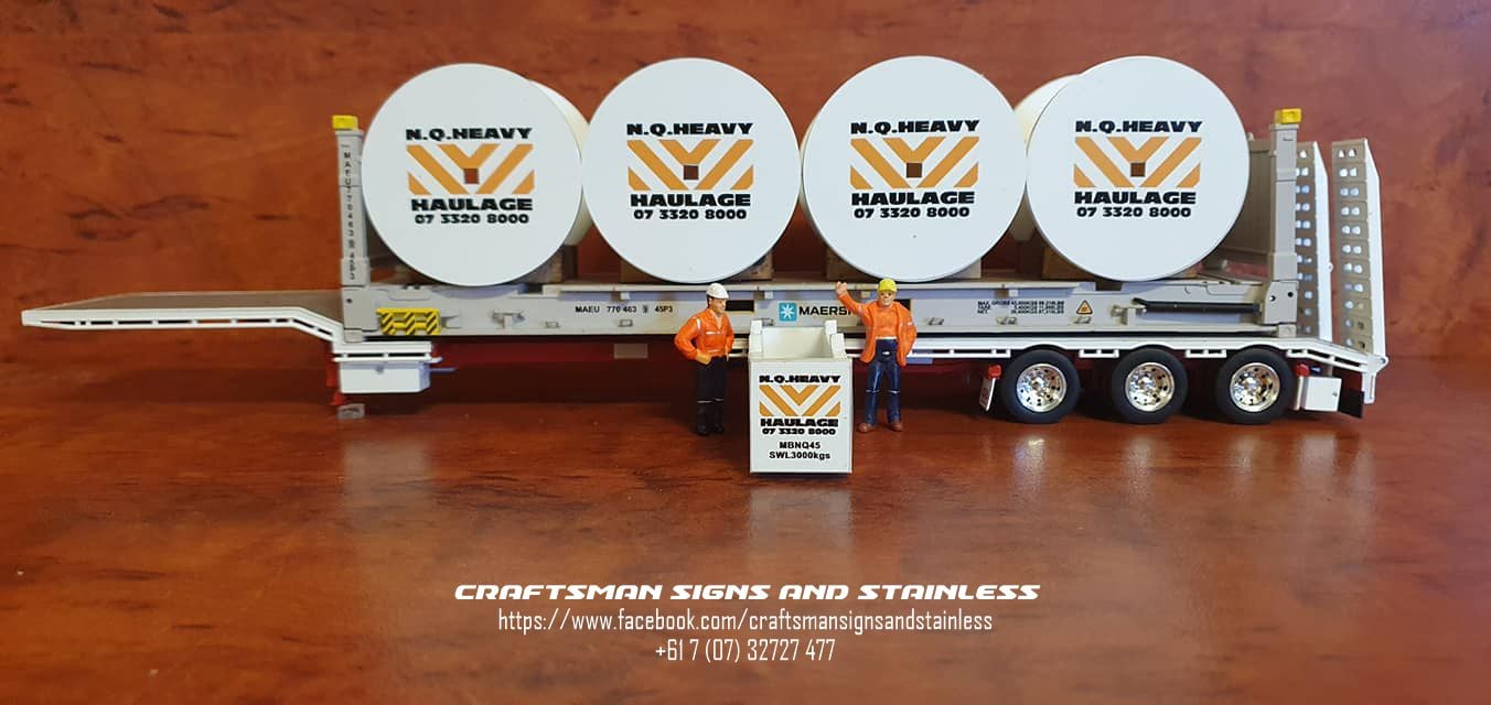 1:50 Scale Acrylic cable reels NQ Heavy Haulage