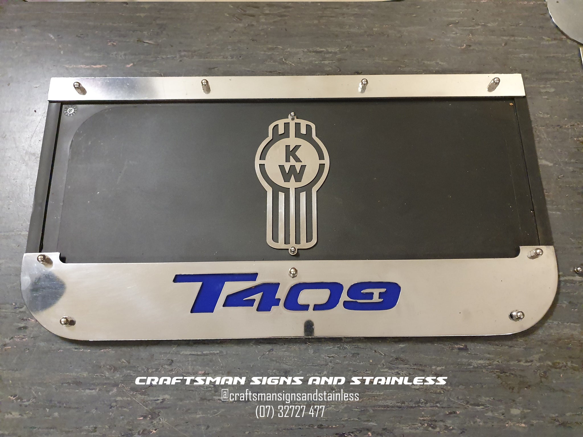 Stainless Steel Kenworth Badges w/mounting holes