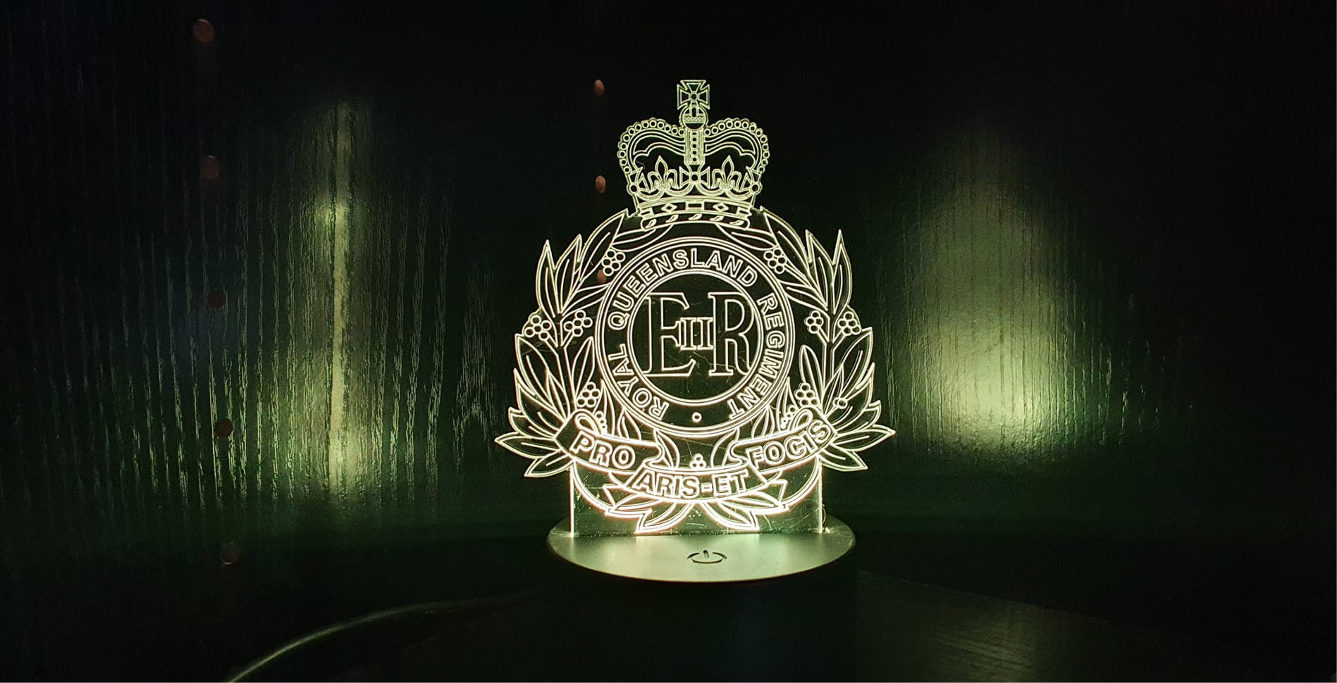 Edge lit acrylic light, Military 25/49 RQR
