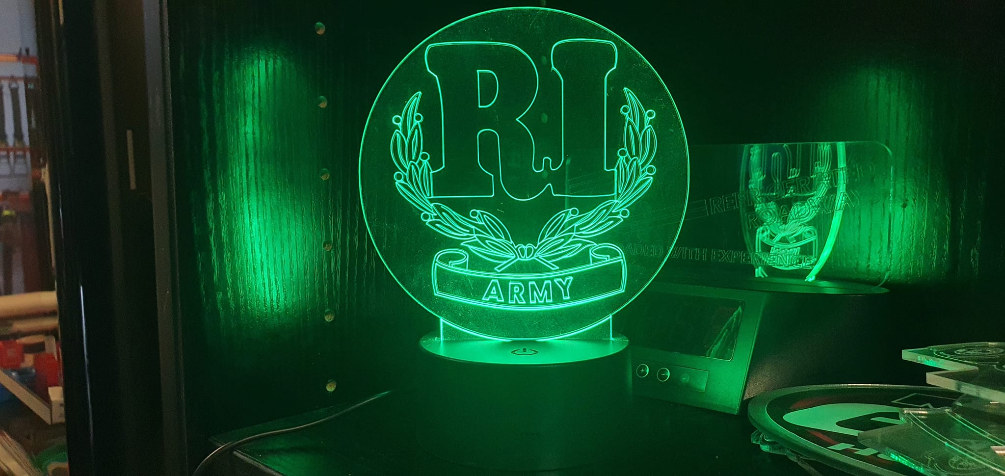 Edge lit acrylic light, Military 1RTB RI