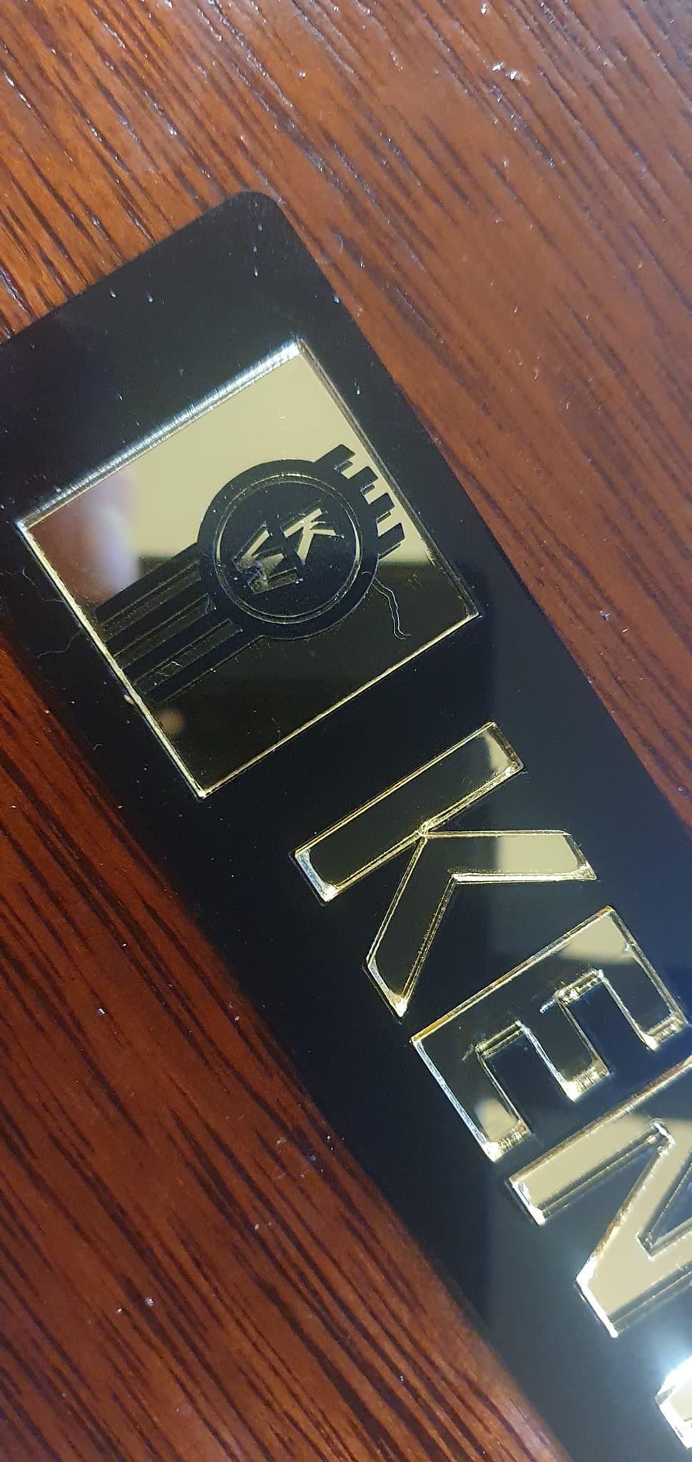KENWORTH custom acrylic dashoard name plate