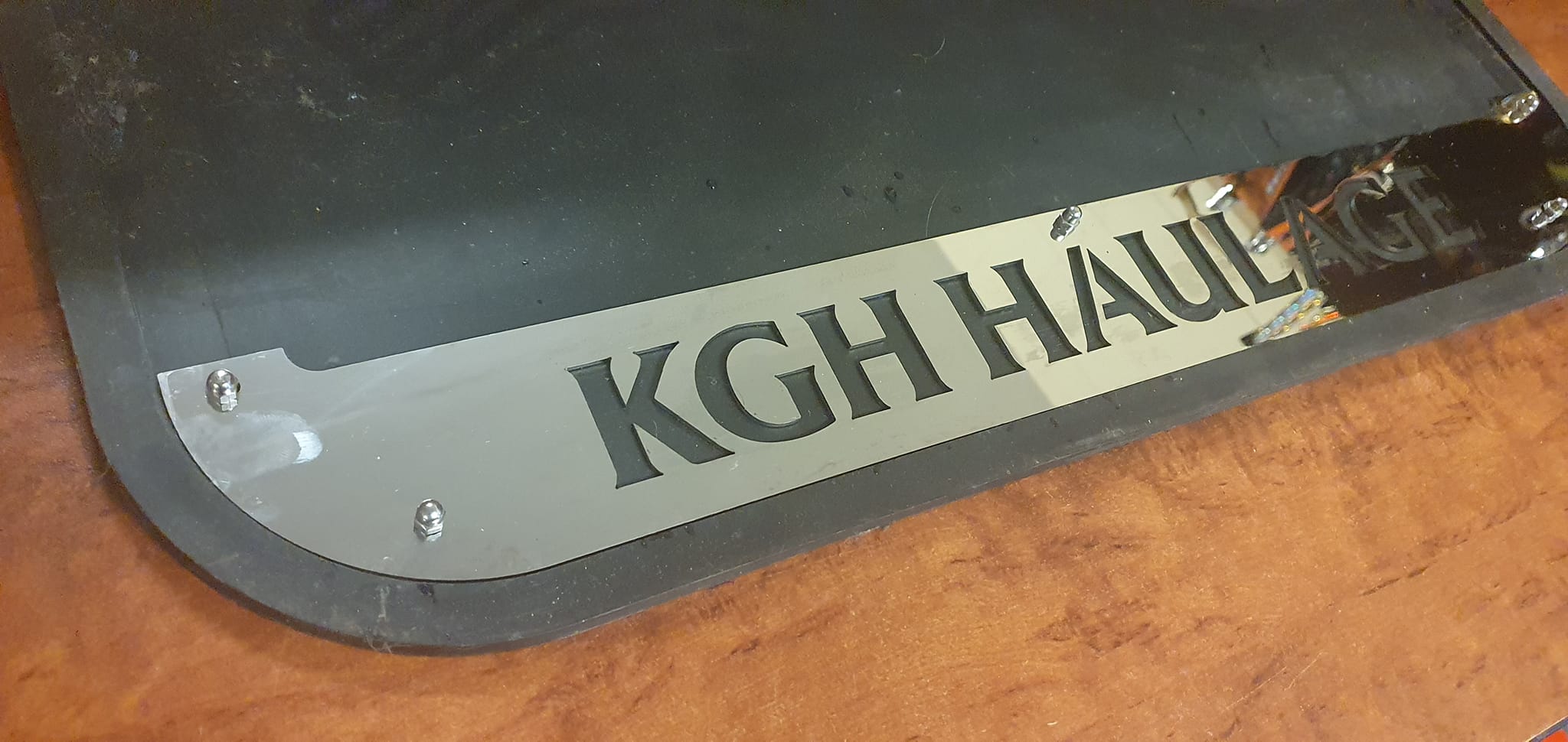 Custom Stainless Steel Mudflap Counterweights KGH Haulage