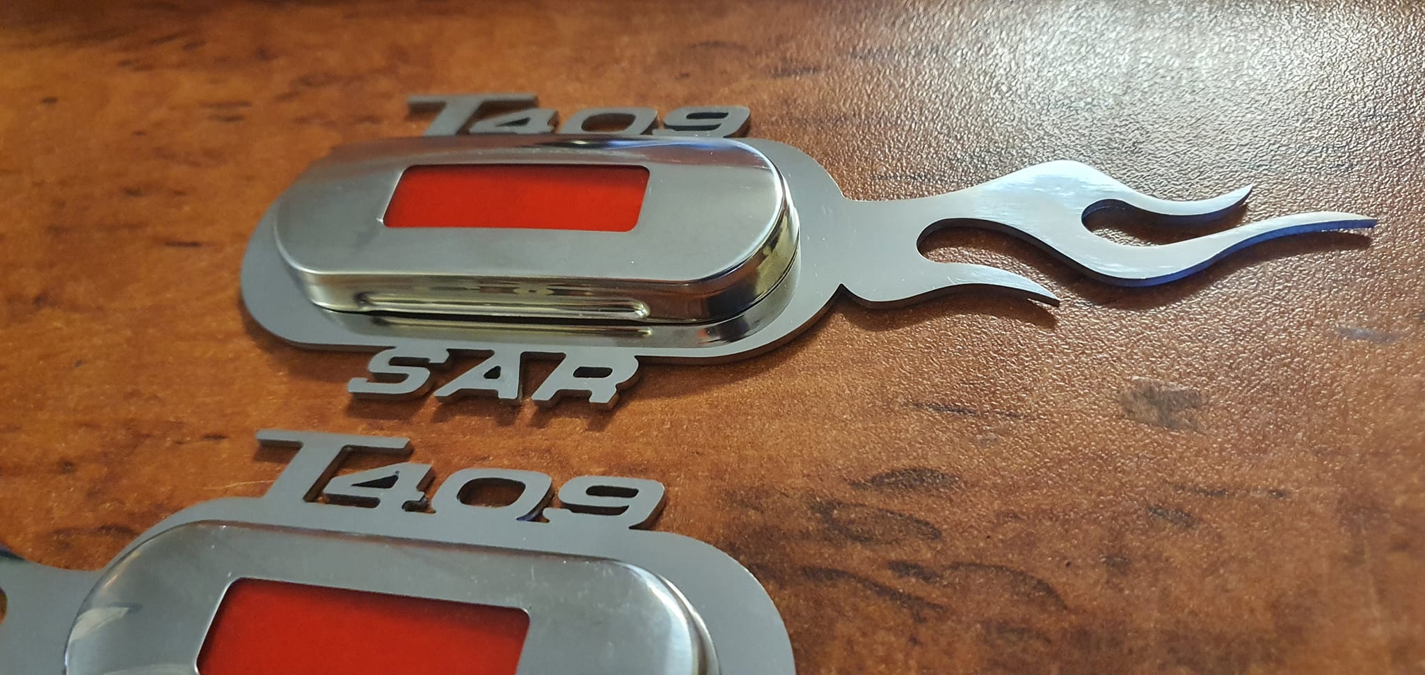 Courtesy light surrounds, stainless steel KENWORTH T409SAR