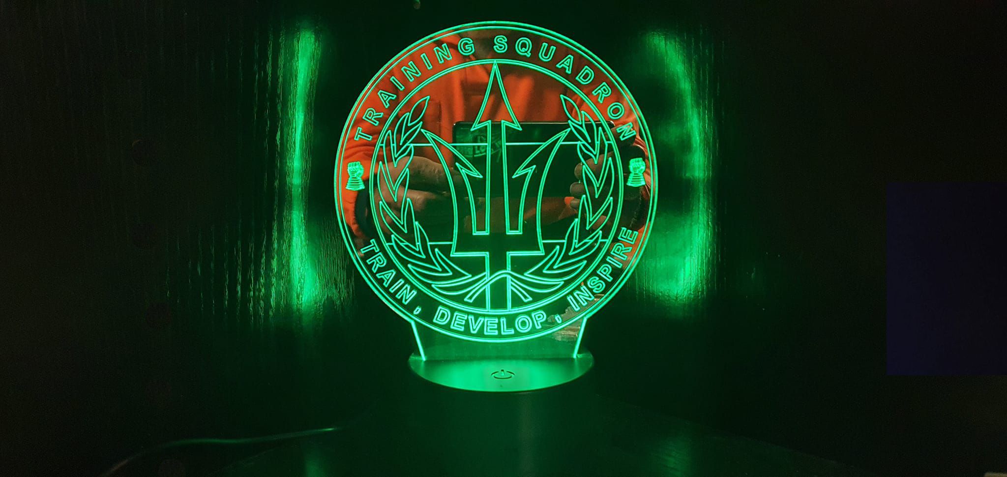 Edge lit acrylic light, Military SCHOOL OF ARMOUR TRAINING SQN