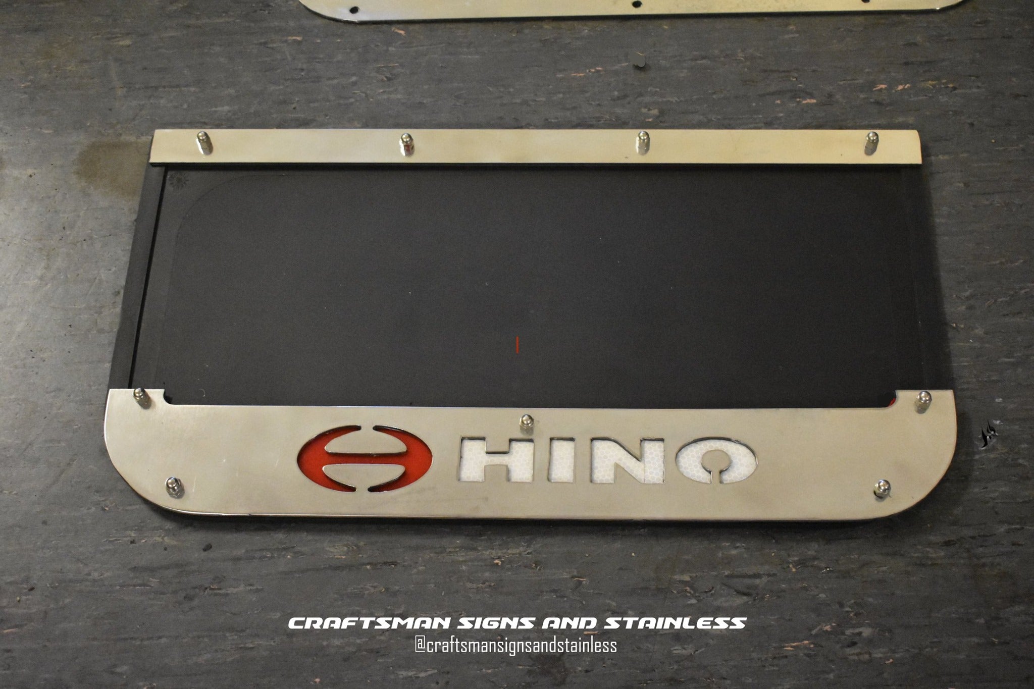Custom Stainless Steel Mudflap Counterweights HINO