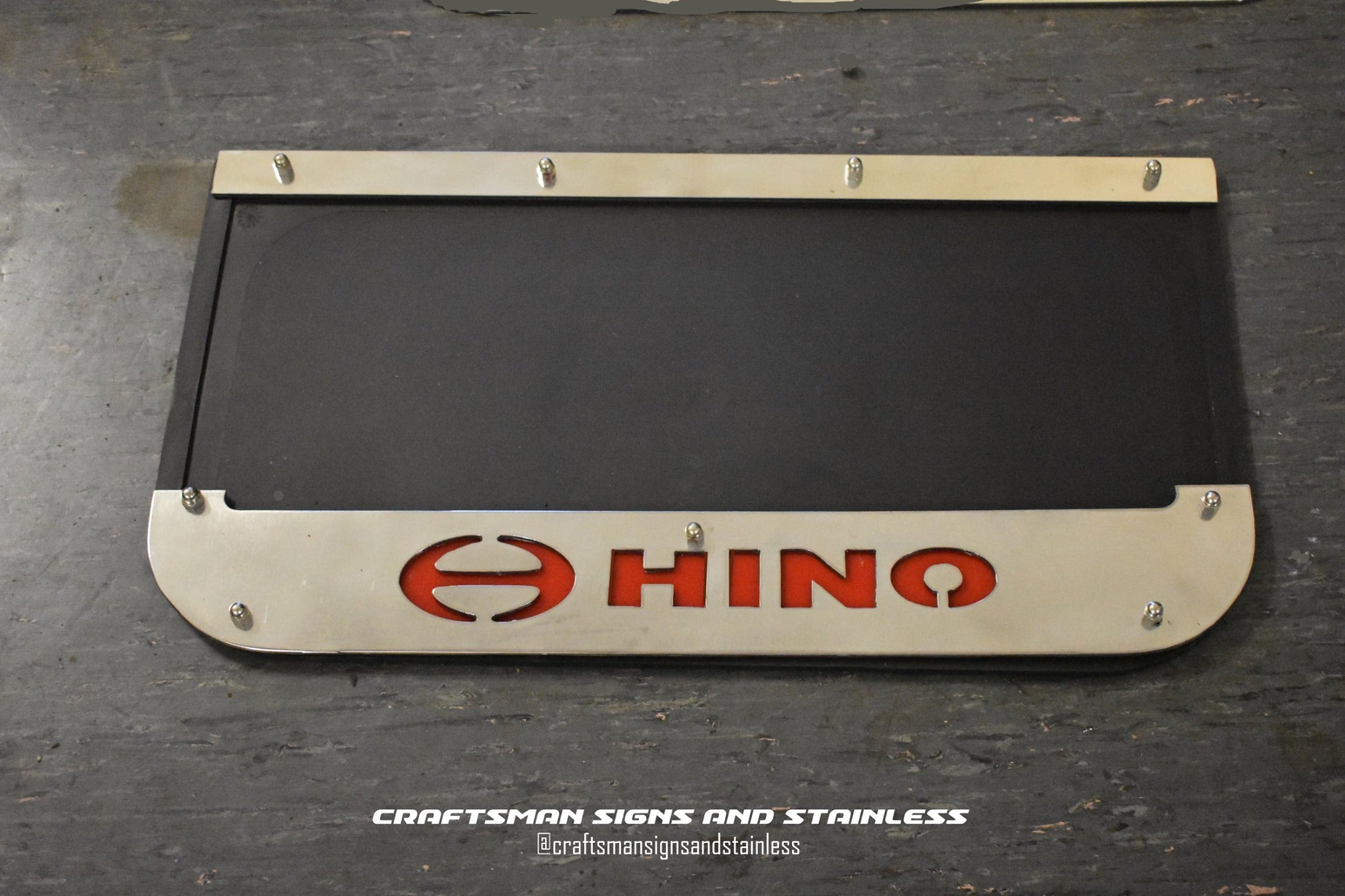Custom Stainless Steel Mudflap Counterweights HINO