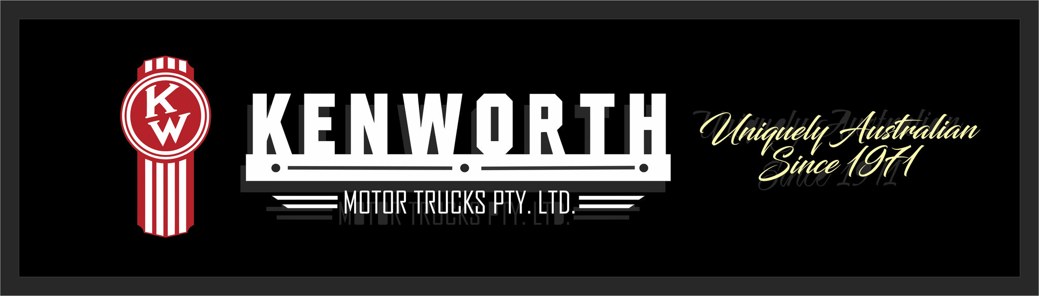Seattle Style (Crooked KW) Kenworth Bar Mat