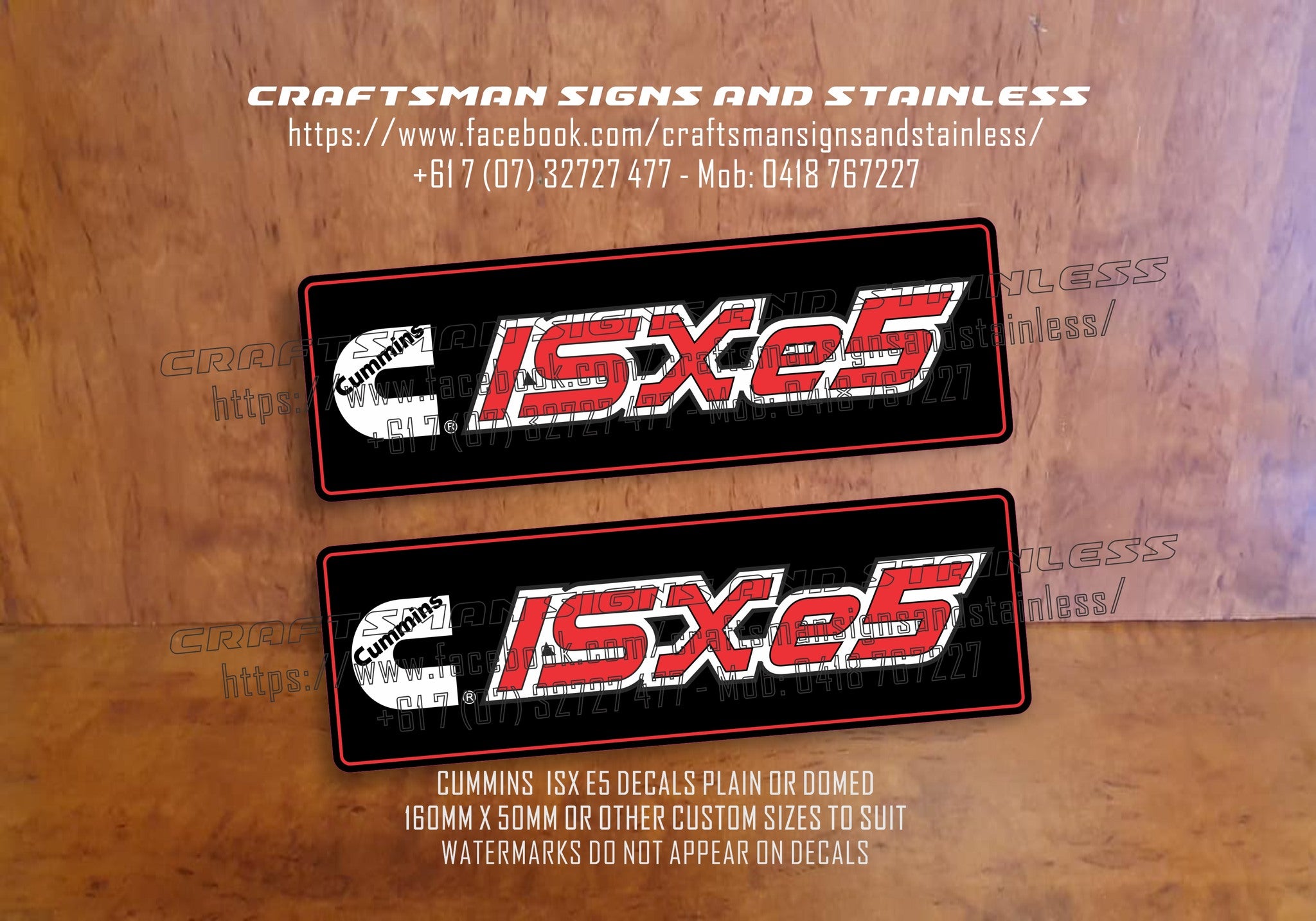 Reproduction CUMMINS ISXe5 Epoxy domed decal