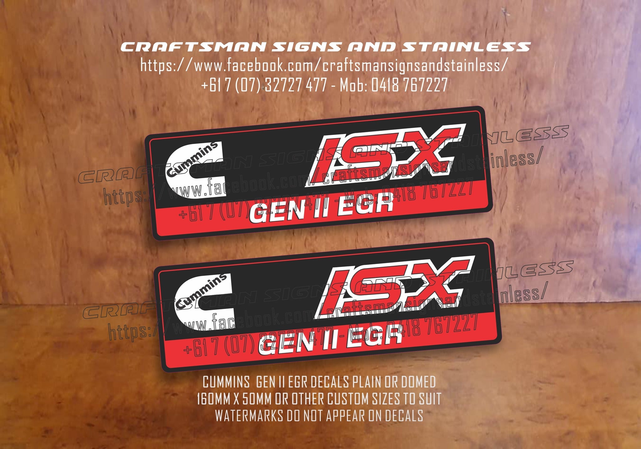 Reproduction CUMMINS ISX Epoxy 'domed' decal