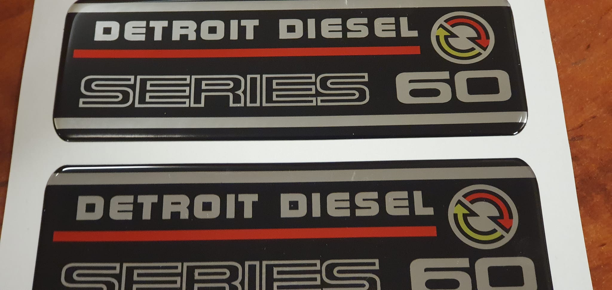 Reproduction Detroit Diesel Series 60 Epoxy domed decal
