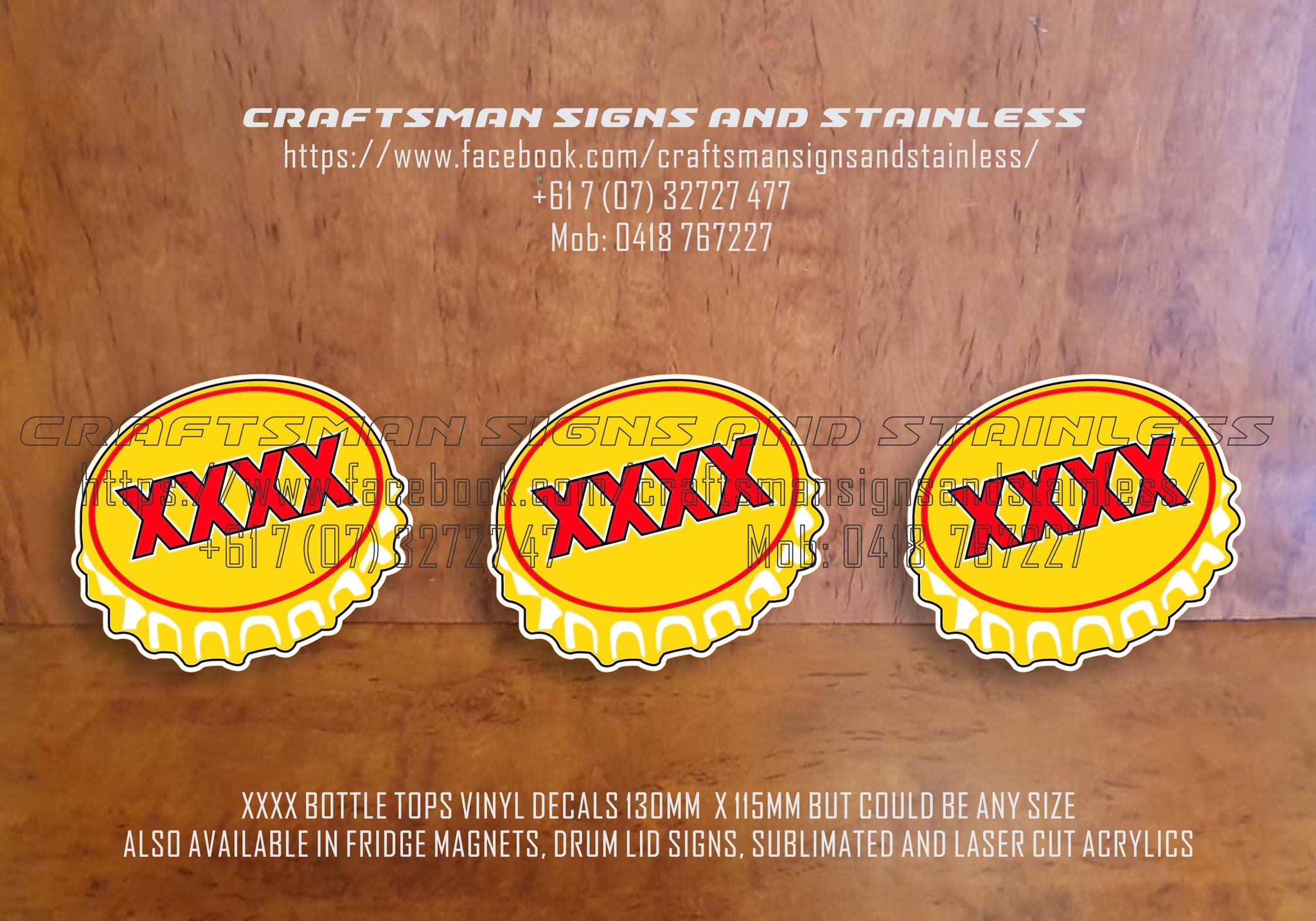 XXXX Bottle top Decal
