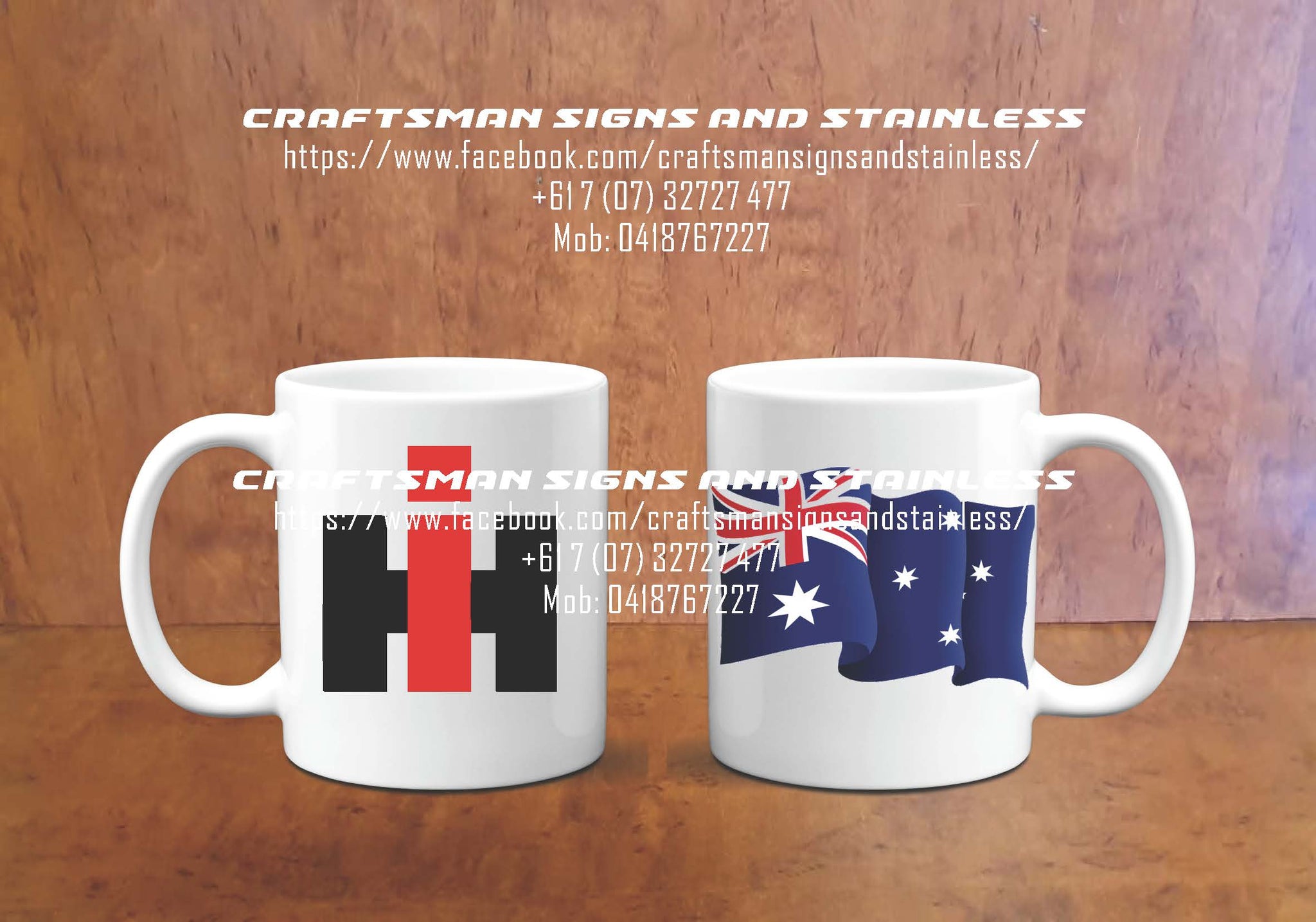 Custom white ceramic Coffee Mug INTERNATIONAL IHC