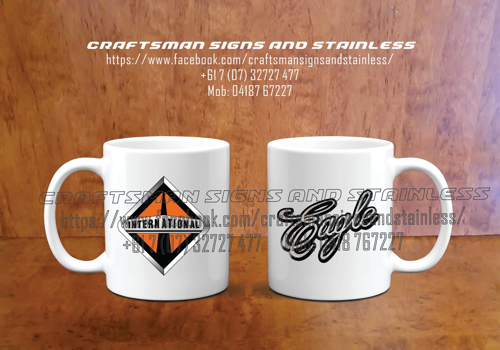 Custom white ceramic Coffee Mug INTERNATIONAL 'EAGLE' 2