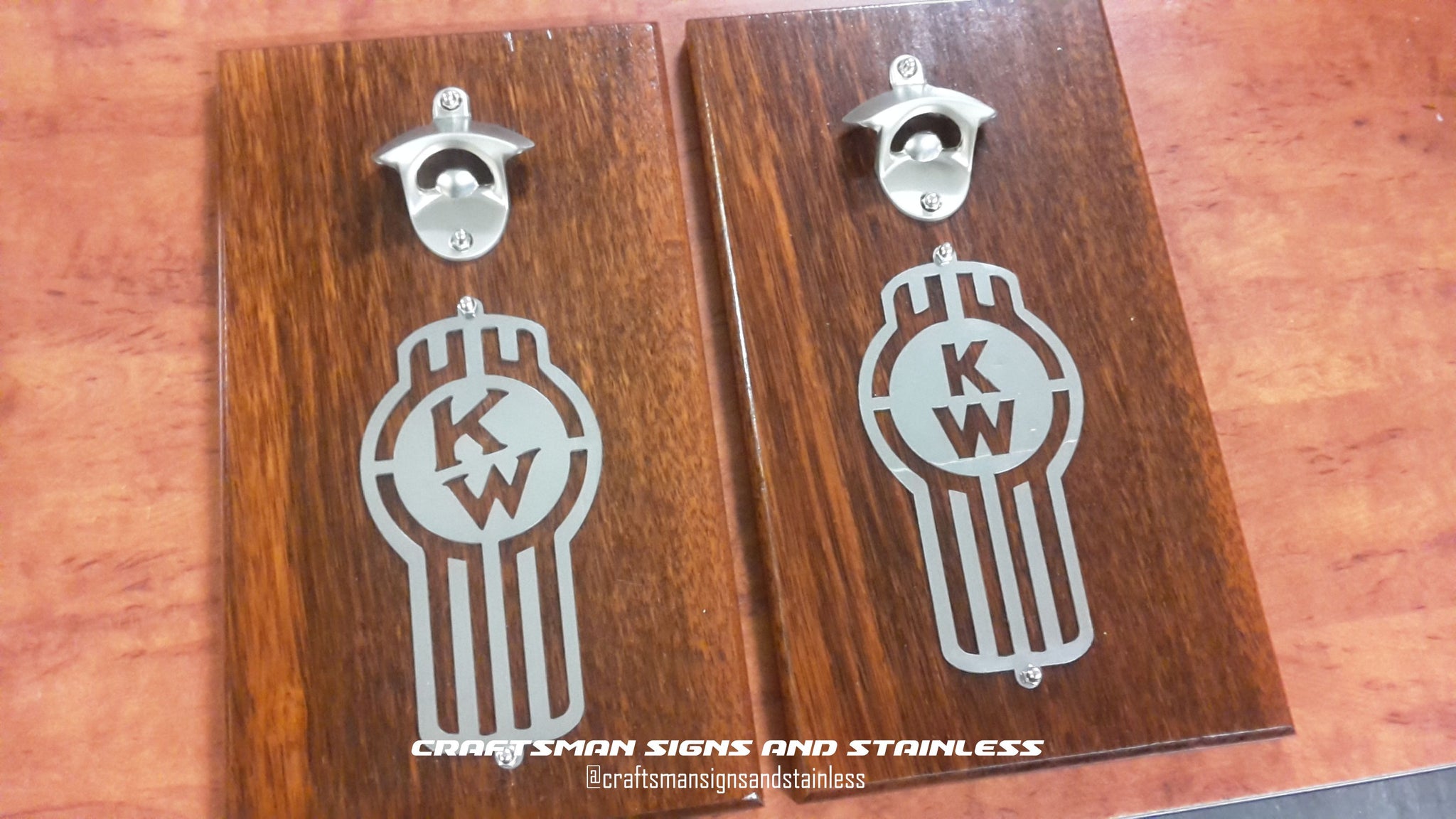 Stainless Steel Kenworth Badges w/mounting holes