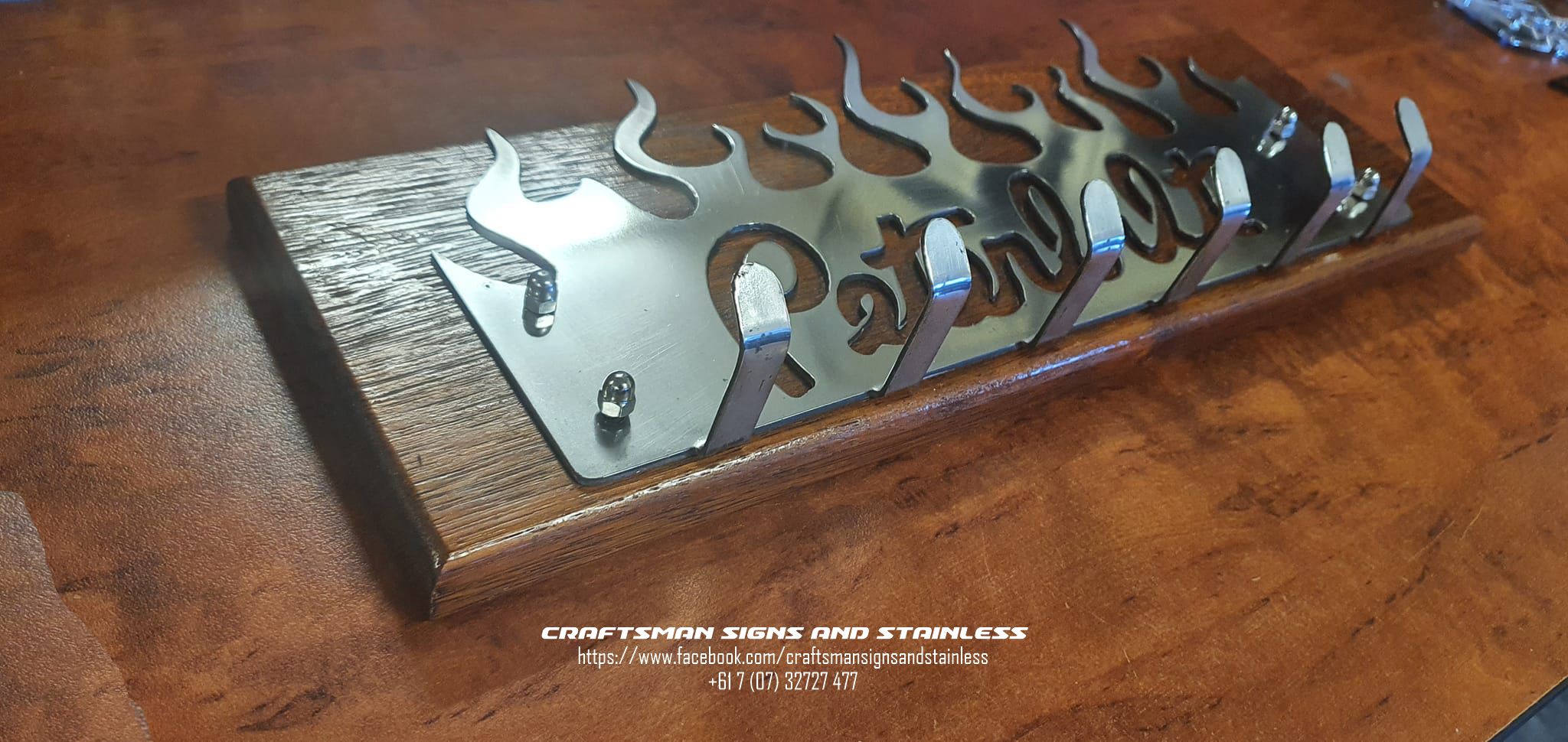 Peterbilt Stainless steel wall mounted key ring holder
