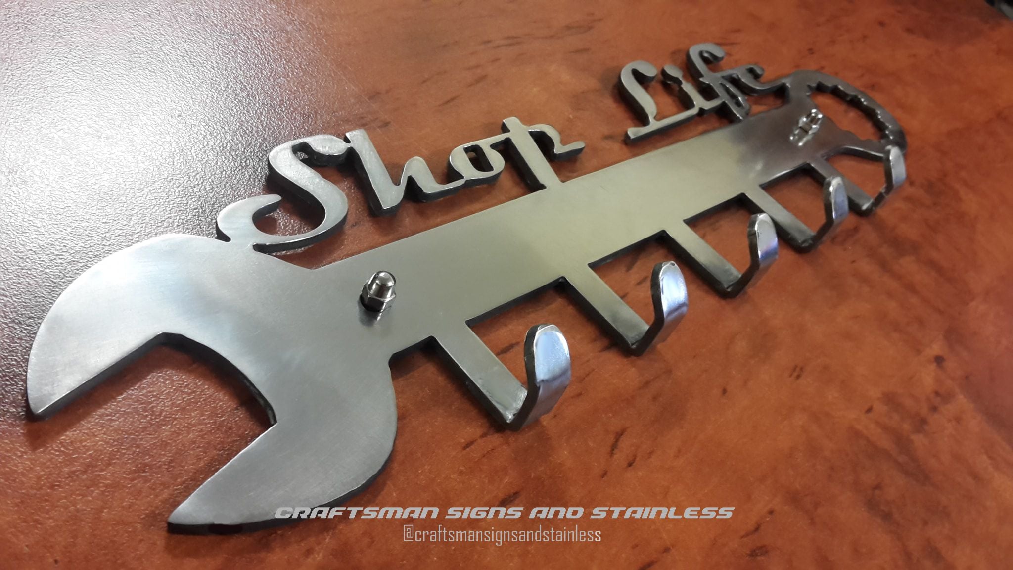Key Ring holder (KRH) 'SHOP LIFE' stainless steel