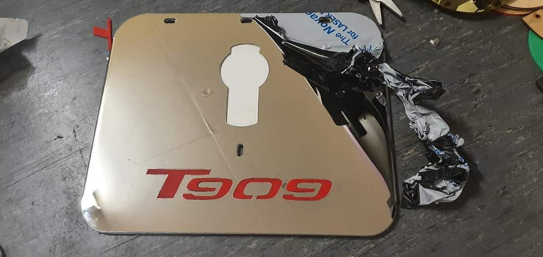 Custom Stainless Steel Mudflap Counterweights T909 Front Steer