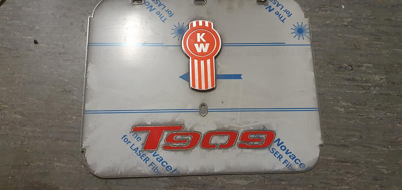 Custom Stainless Steel Mudflap Counterweights T909 Front Steer