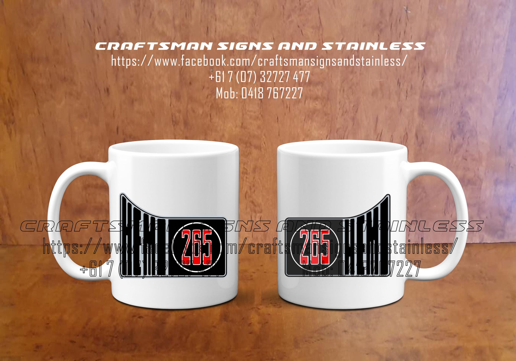Custom white ceramic Coffee Mug Charger HEMI 265