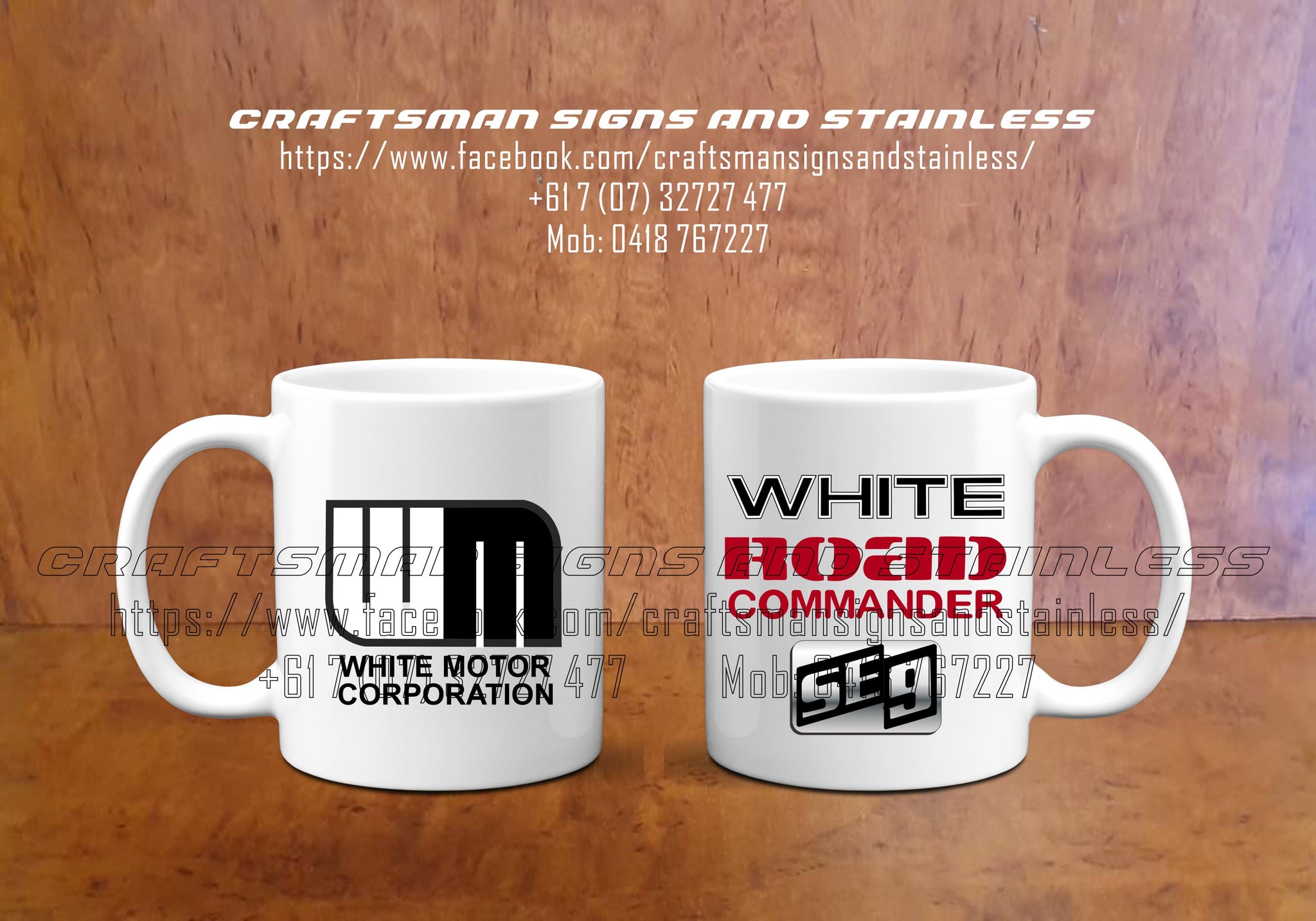 Custom ceramic WHITE SE9 'Road Commander' Coffee Mug