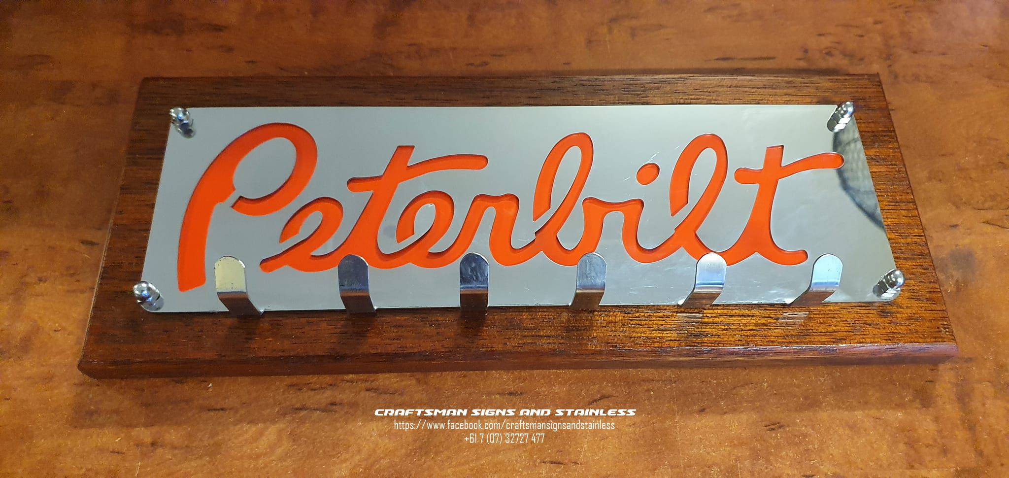 Key Ring holder (KRH), wall mounted PETERBILT Orange