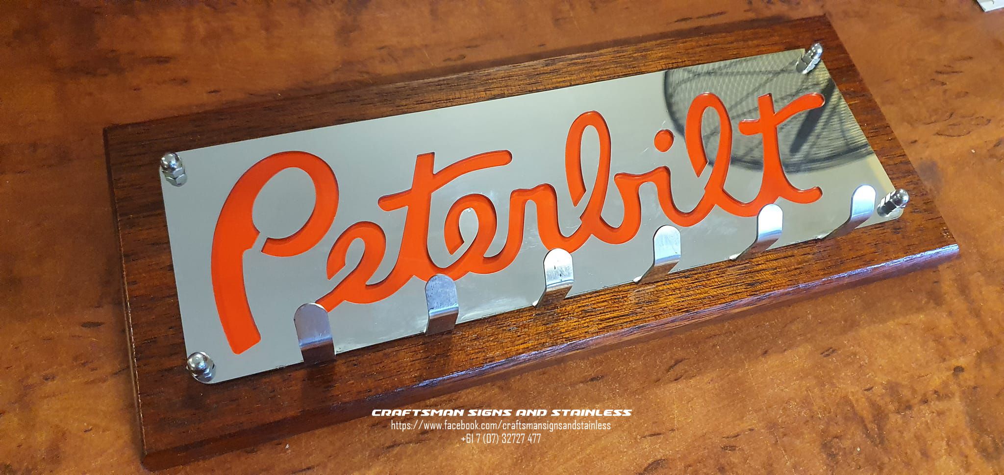 Key Ring holder (KRH), wall mounted PETERBILT Orange