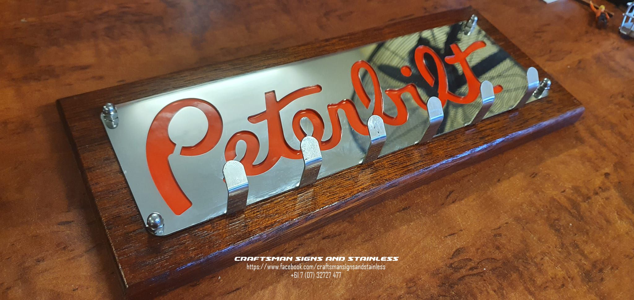 Key Ring holder (KRH), wall mounted PETERBILT Orange