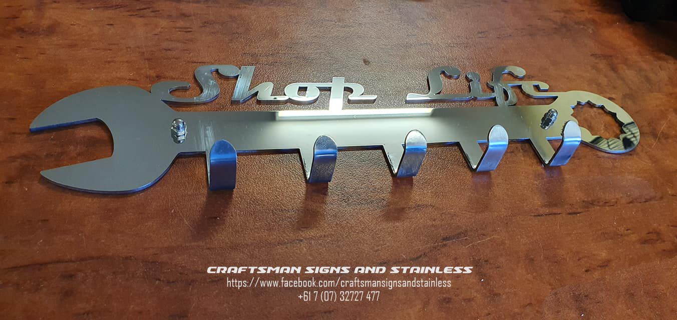 Key Ring holder (KRH) 'SHOP LIFE' stainless steel