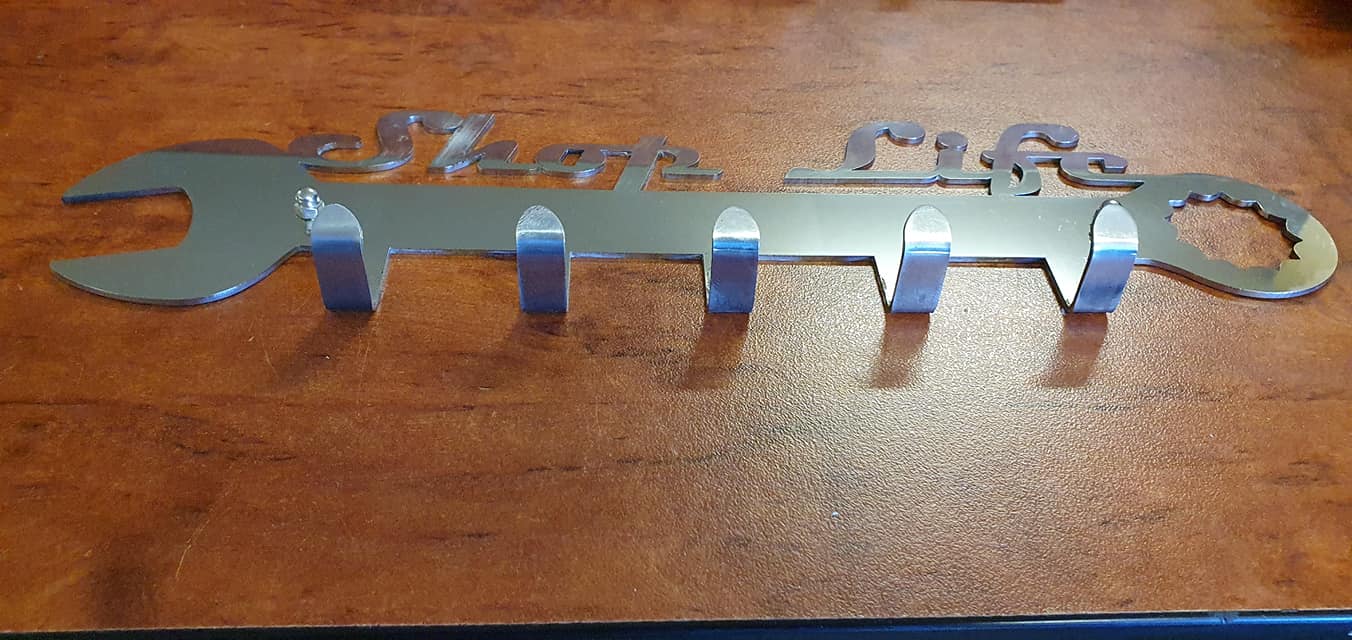 Key Ring holder (KRH) 'SHOP LIFE' stainless steel