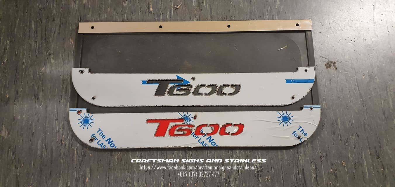 Custom Stainless Steel Mudflap Counterweight KENWORTH T600