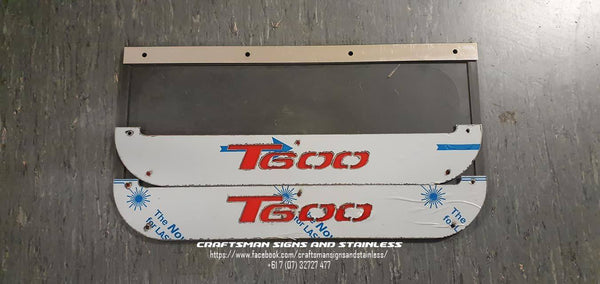 Custom Stainless Steel Mudflap Counterweight KENWORTH T600