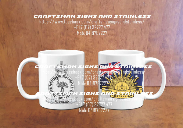 Custom white ceramic Coffee Mug 2/14th LHR (QMI)
