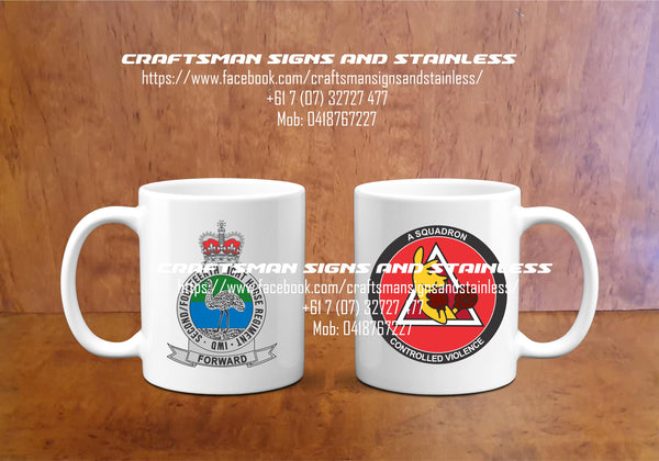 Custom white ceramic Coffee Mug 2/14th LHR (QMI) A SQN