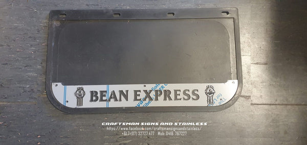Custom Stainless Steel Mudflap Counterweights BEAN EXPRESS