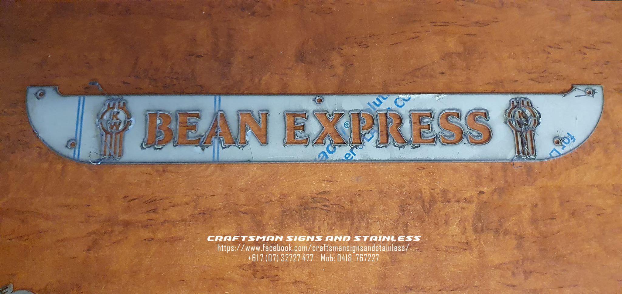 Custom Stainless Steel Mudflap Counterweights BEAN EXPRESS