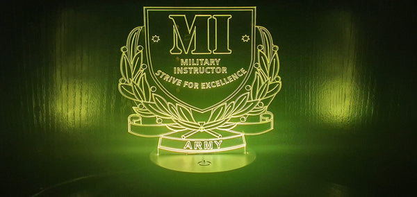 Edge lit acrylic light, Military instructor (MI)