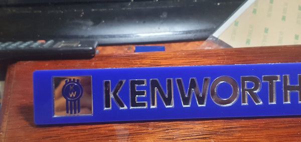 KENWORTH custom acrylic dashoard name plate