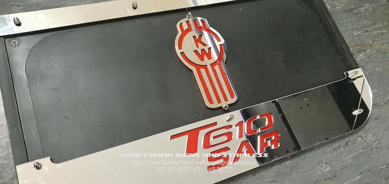 Custom Stainless Steel Mudflap Counterweight T610 SAR