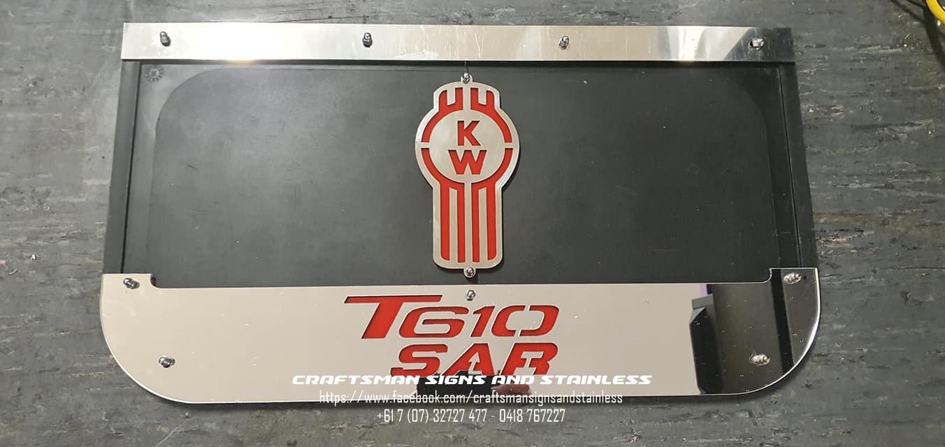 Custom Stainless Steel Mudflap Counterweight T610 SAR