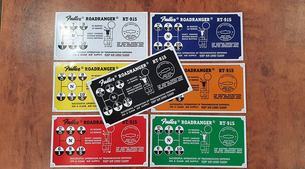 Reproduction FULLER 'Road Ranger' Shift Pattern Decal