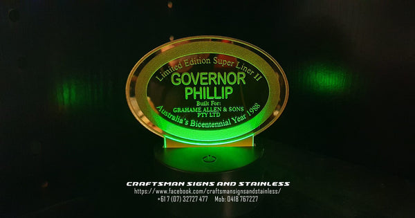 Acrylic edge lit MACK Bi Centennial SUPERLINER II 'GOVERNOR PHILLIP'