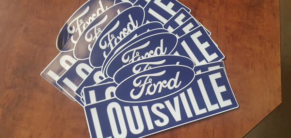 Ford 'Louisville' decal blue vinyl