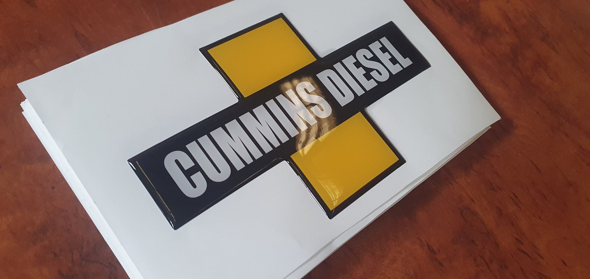 EPOXY DOMED DECALS 'CUMMINS CROSS'