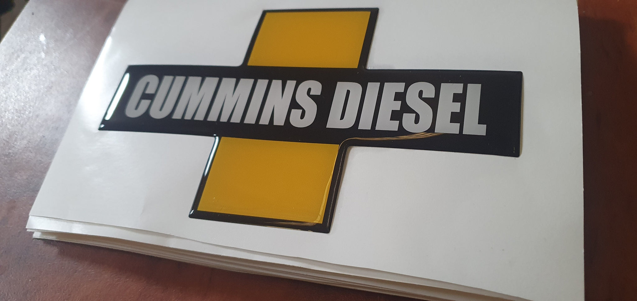 EPOXY DOMED DECALS 'CUMMINS CROSS'