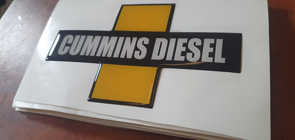EPOXY DOMED DECALS 'CUMMINS CROSS'