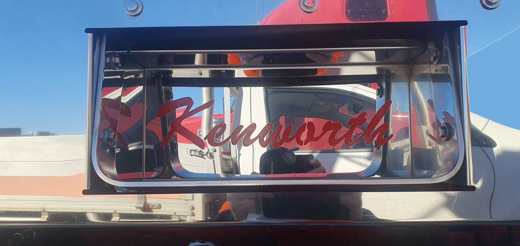 Stainless steel sleeper step infill, Kenworth 'script' small