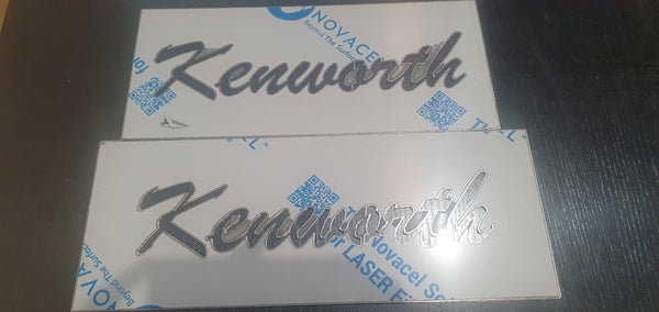 Stainless steel sleeper step infill, Kenworth 'script' small