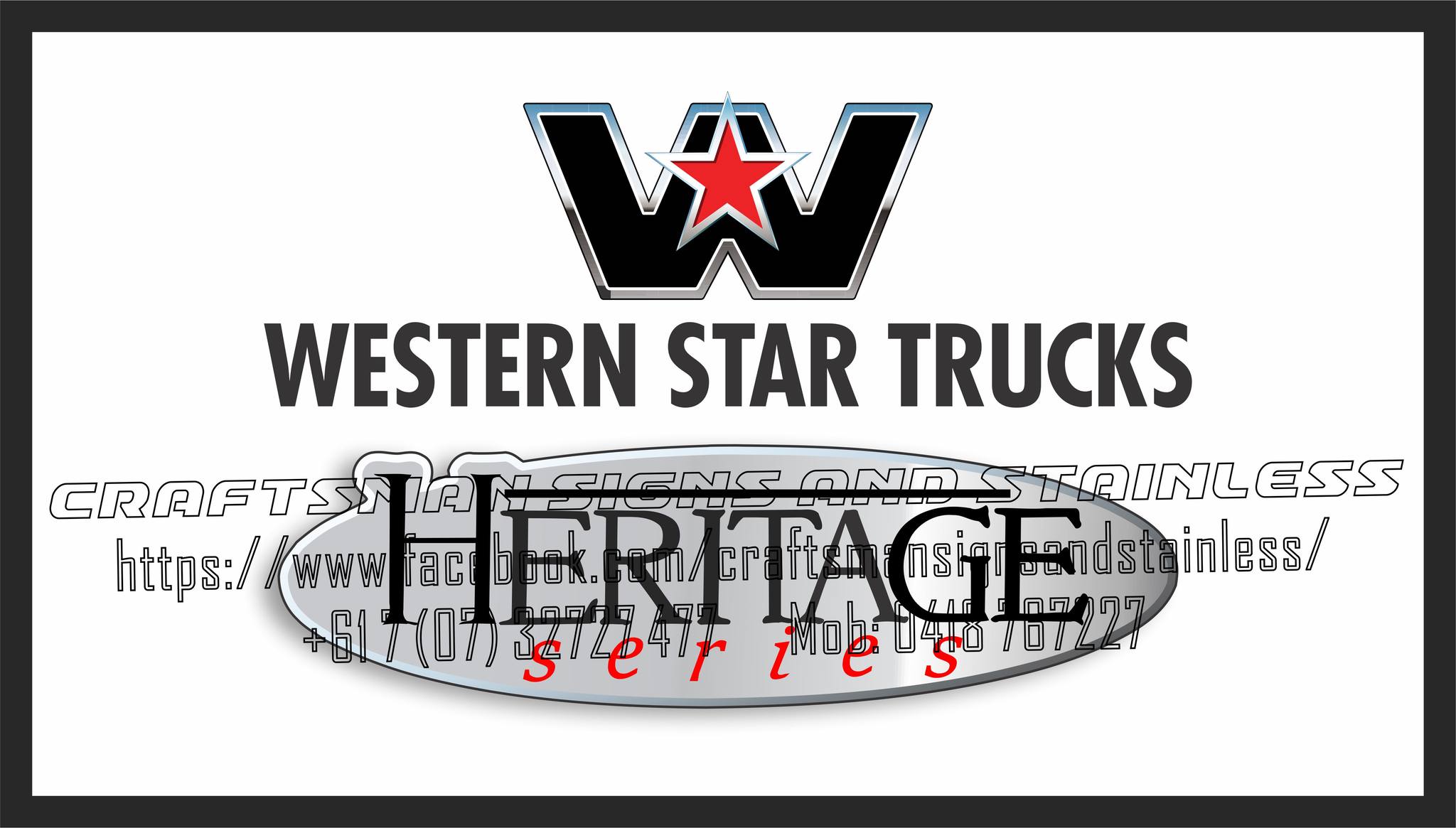 Bar/ Desk Mat Western Star 'HERITAGE' Series