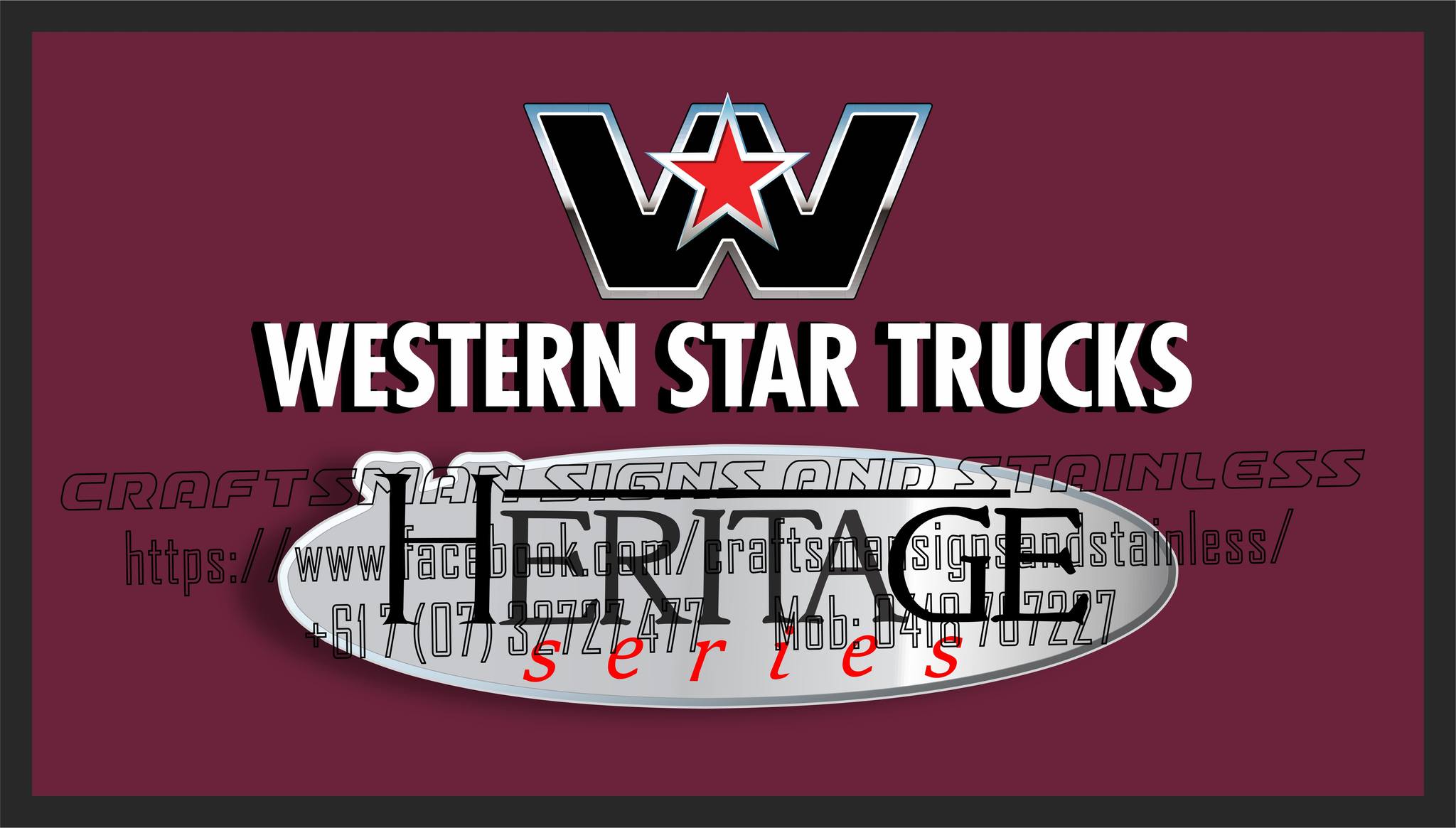 Bar/ Desk Mat Western Star 'HERITAGE' Series 2