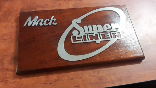 Custom Stainless Steel MACK 'SUPERLINER; Badge